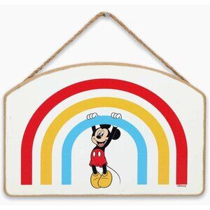 Disney Mickey Mouse Hanging Wall Art With Rainbow